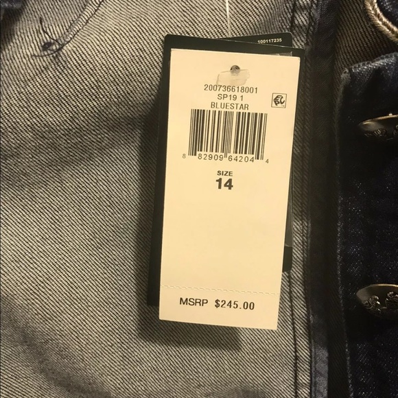 RALPH LAUREN Jean Jacket Epaulets Metallic Trim - Picture 7 of 7